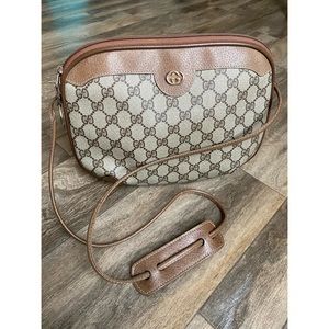 AUTHENTIC Gucci Vintage 1970s OG Monogram Canvas Shoulder Bag